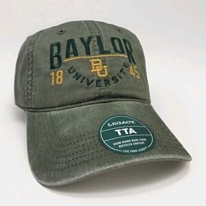 NEW Baylor University 1845 Hat Cap Moss Green Cotton Metal‎ Belt Buckle Legacy